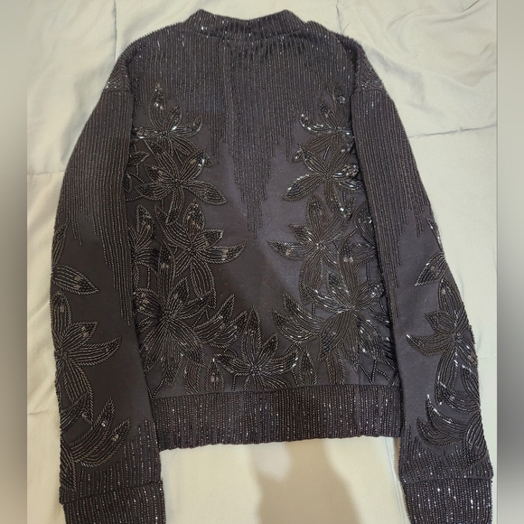 RtA Emma Black Bead Embellished Cotton Jumper XS - Picture 8 of 12